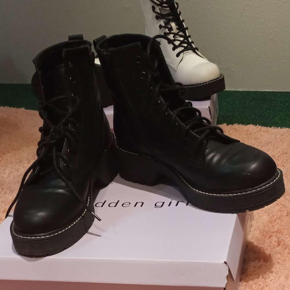 Madden Girl Carra Combat Boots Women's Size 8.5
